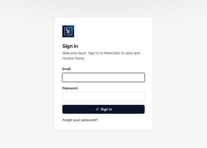 White-label sign-in page with a reseller's logo and colors